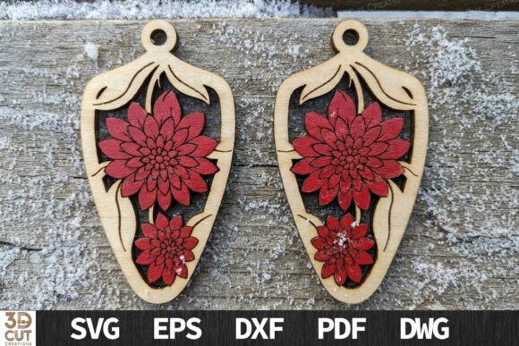 Chrysanthemum Floral Earrings