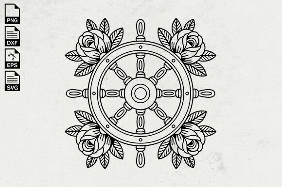 Floral Ship Wheel SVG Review