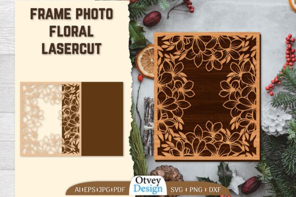 Frame Photo Floral Lasercut
