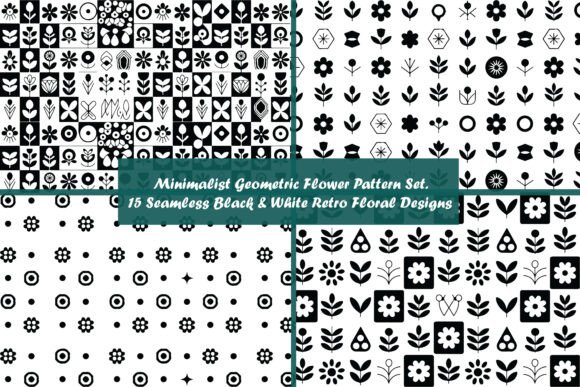 Minimal Geometric Flower Patterns