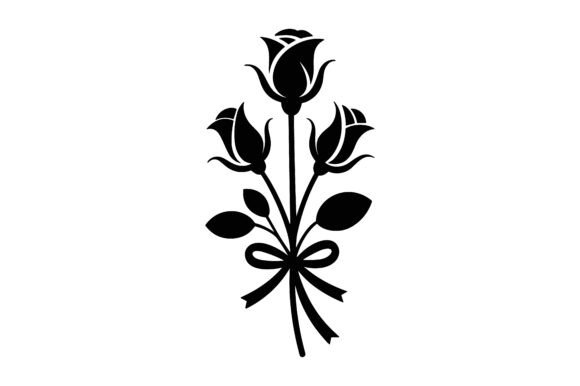 Rose Silhouette: A Timeless Embroidery Design