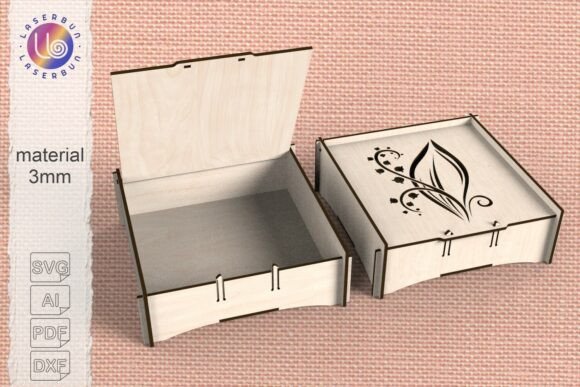 Spring Blossom Laser Cut Box 3mm SVG