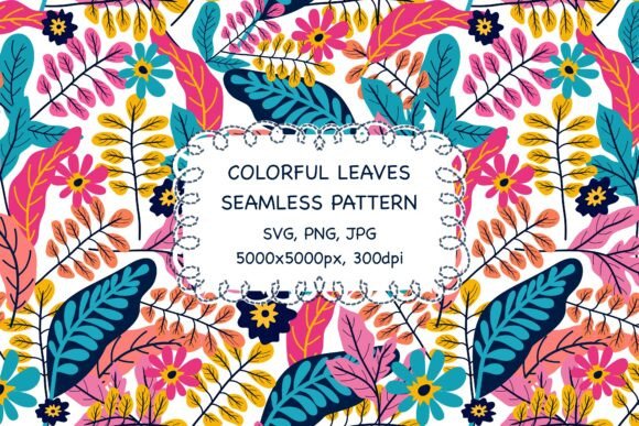 Tropical Leaves Seamless Pattern