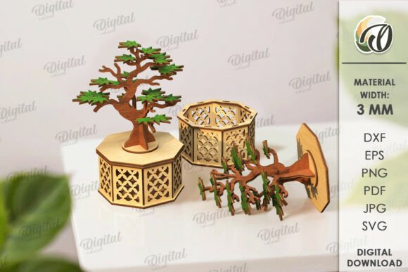 Wooden Floral Box Laser Cut